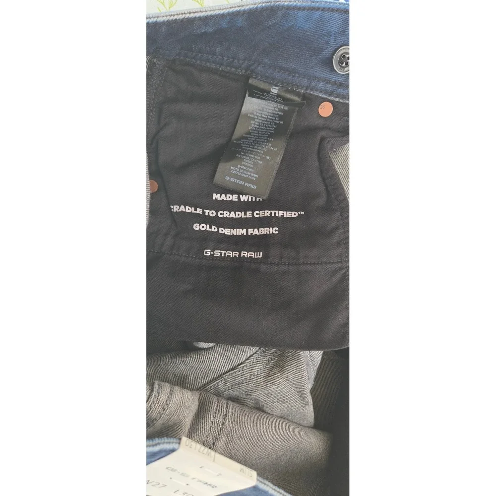 G Star RAW MOTO 3D SLIM WMN Jeans Faded Cerulean Skin Size 27x30‎ Zippers